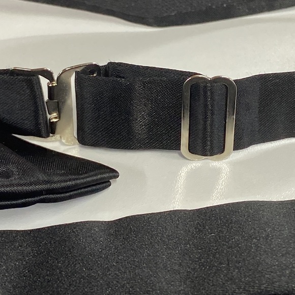 Prom/Wedding Cummerbund & Bow-Tie Set Black Satin - Picture 10 of 13